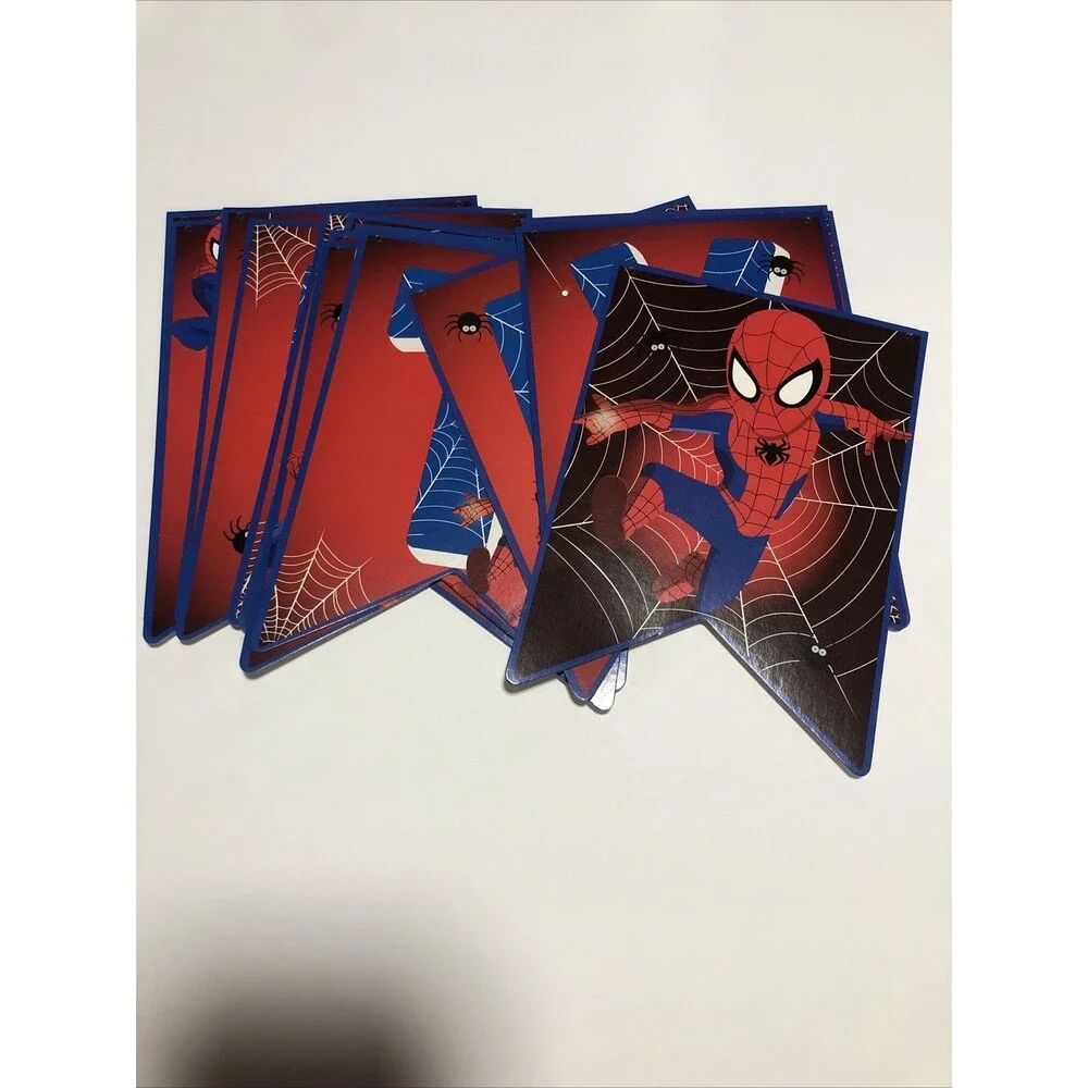 Spiderman And Super Heroes Birthday Banner + Table Toppers